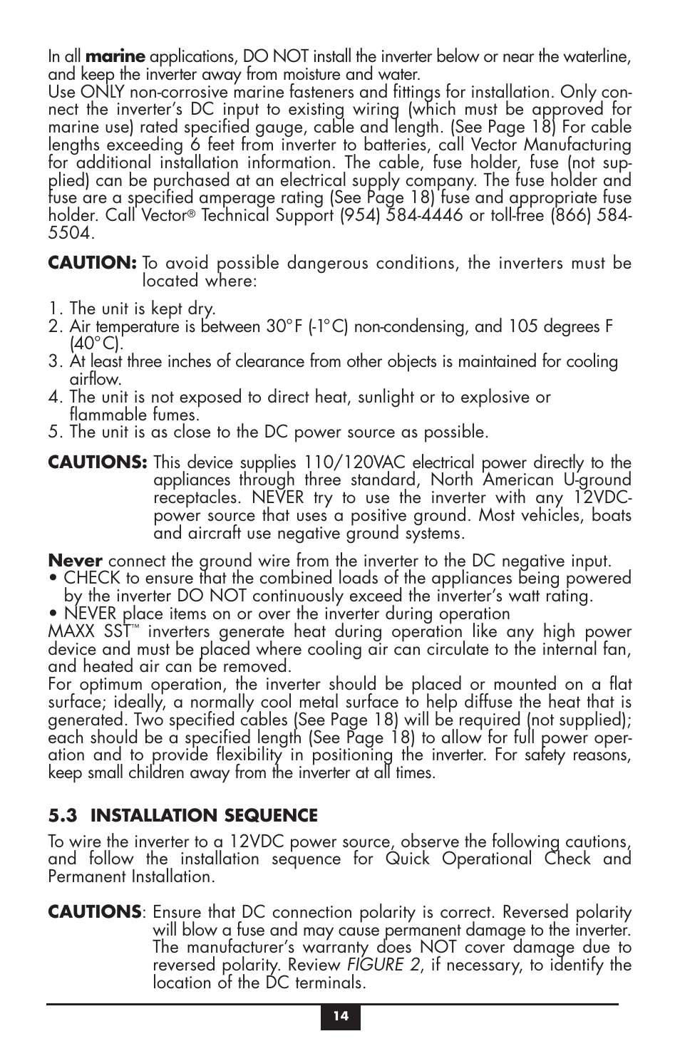 Vector MAXX SST VEC049C User Manual | Page 14 / 21