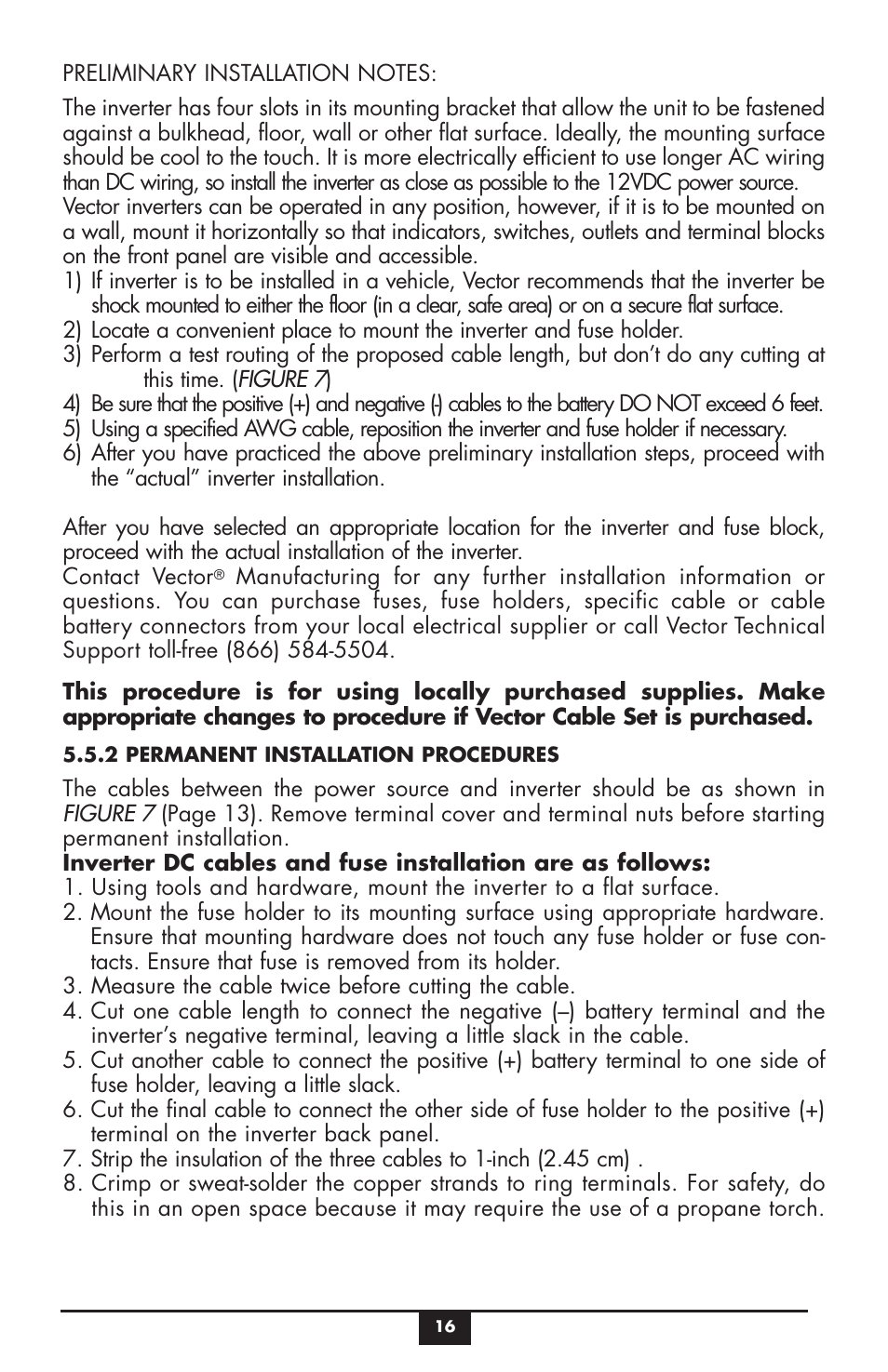 Vector MAXX SST VEC049C User Manual | Page 16 / 21