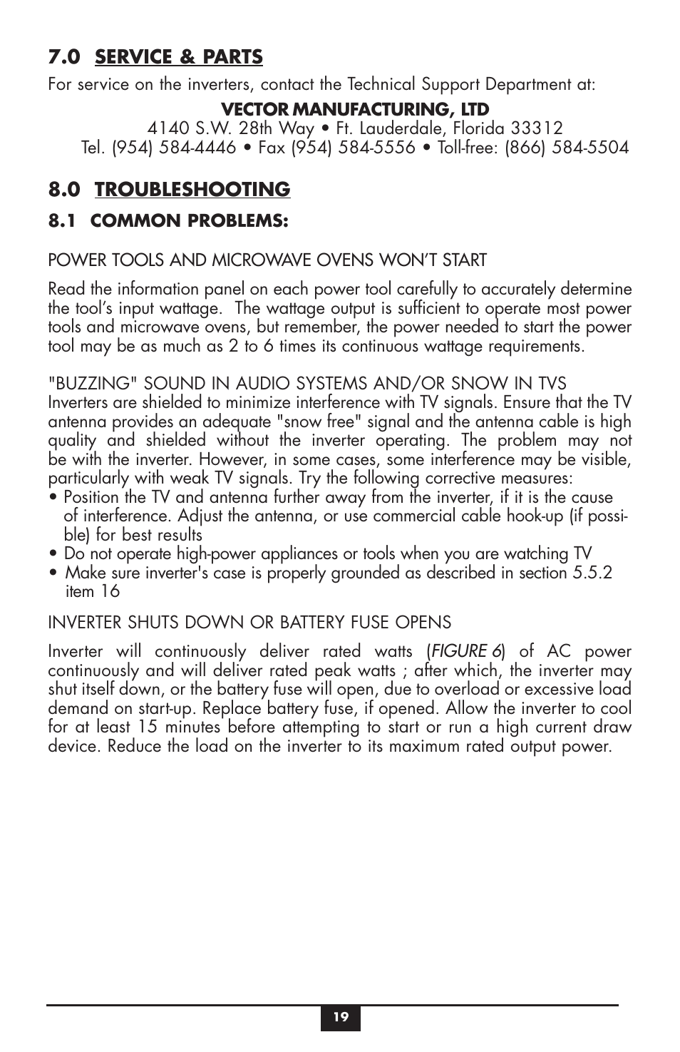 Vector MAXX SST VEC049C User Manual | Page 19 / 21