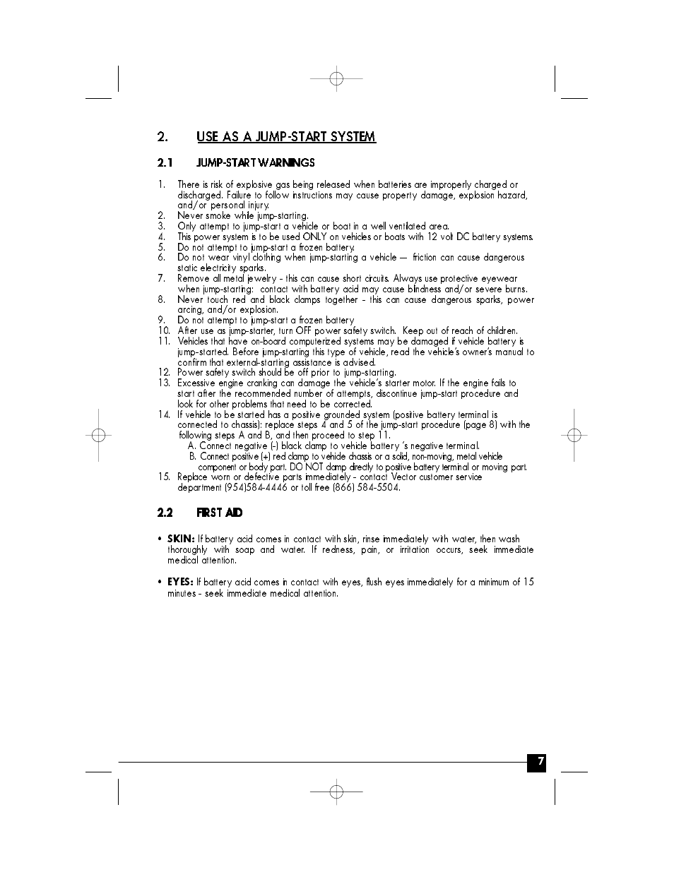 Vector Compact Elite VEC010INV User Manual | Page 7 / 15