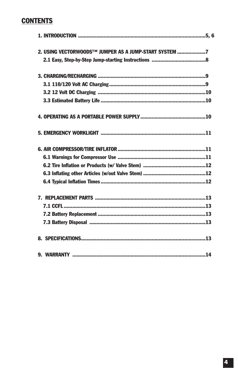 Vector START-IT MAXX VW022APC User Manual | Page 4 / 16