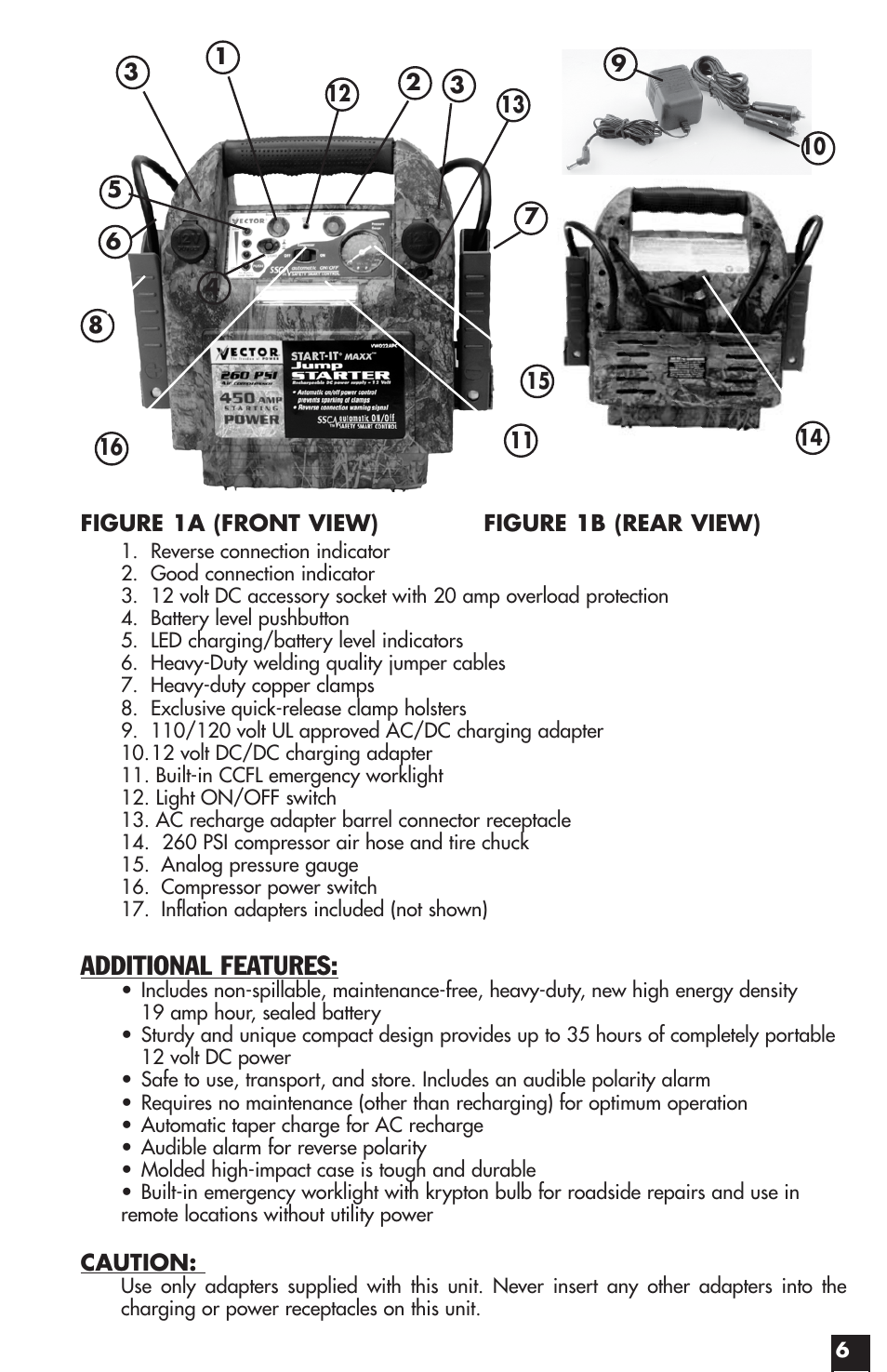 Additional features | Vector START-IT MAXX VW022APC User Manual | Page 6 / 16