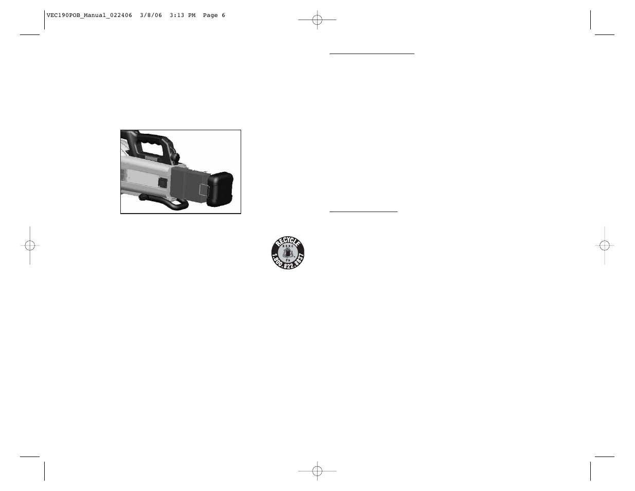 Vector SPORT SPOT VEC190POB User Manual | Page 6 / 6