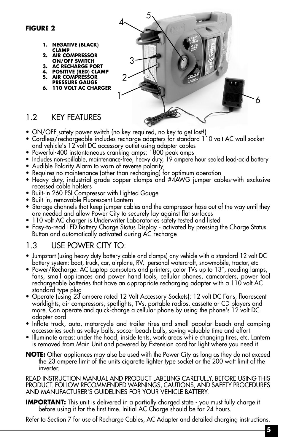 2 key features, 3 use power city to | Vector Power City VEC029AC User Manual | Page 5 / 20
