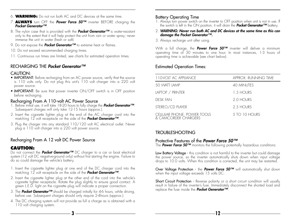 Vector Pocket Generator VEC018 User Manual | Page 4 / 8