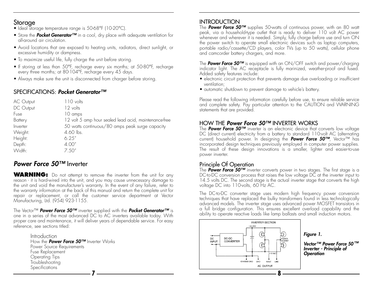 Vector Pocket Generator VEC018 User Manual | Page 8 / 8