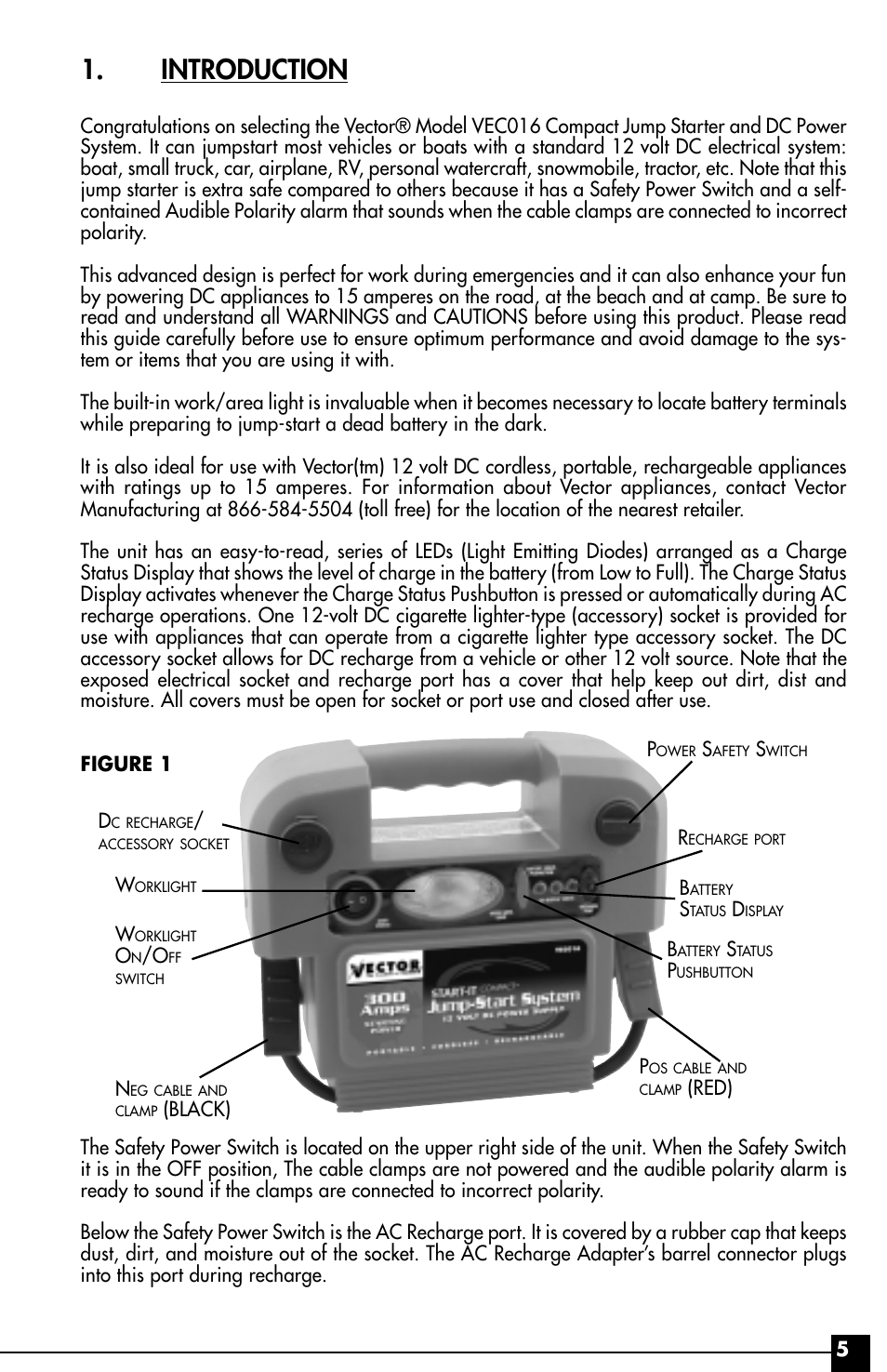 Introduction | Vector Start-It VEC016 User Manual | Page 5 / 12