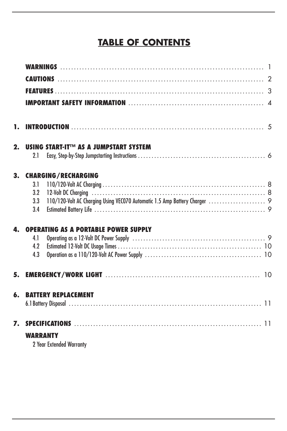 Vector VEC021ST User Manual | Page 2 / 16