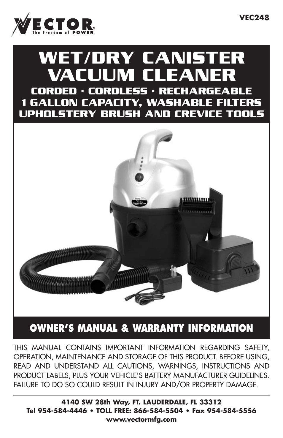 Vector VEC248 User Manual | 8 pages