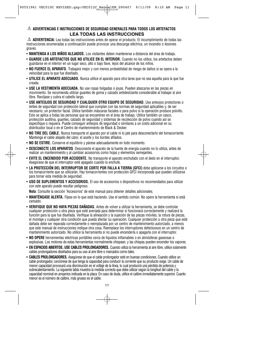 Vector 90551961 User Manual | Page 12 / 21