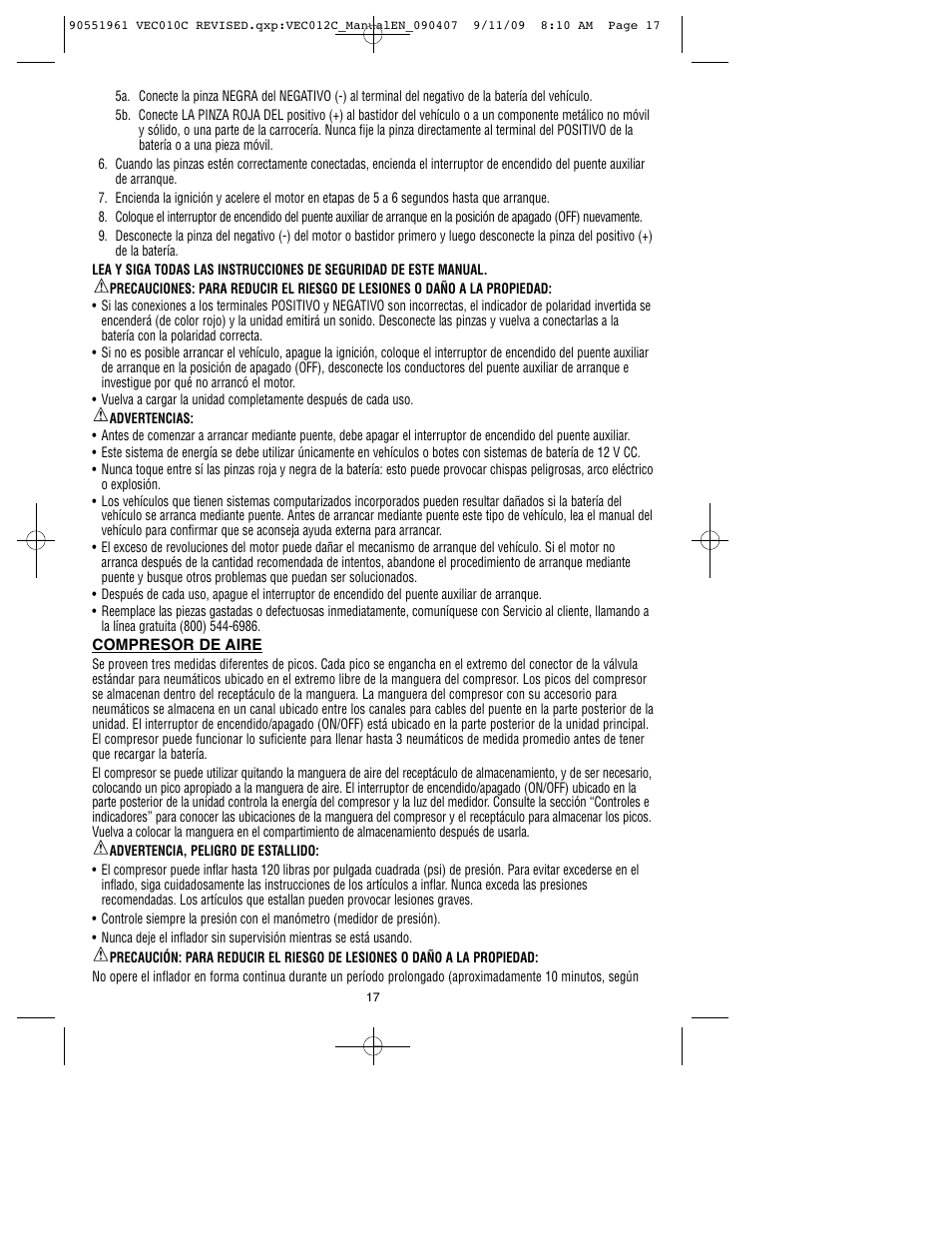 Vector 90551961 User Manual | Page 18 / 21