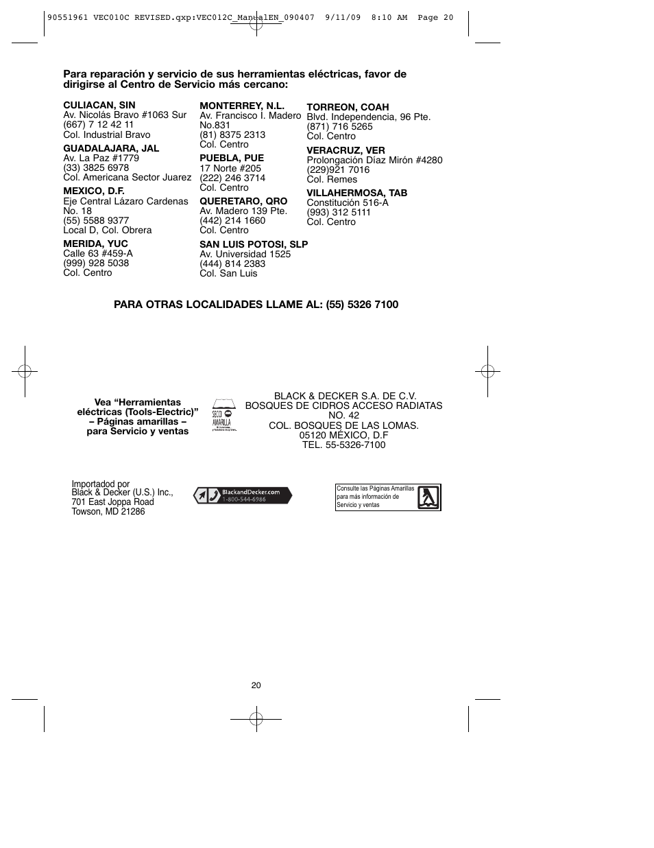 Vector 90551961 User Manual | Page 21 / 21