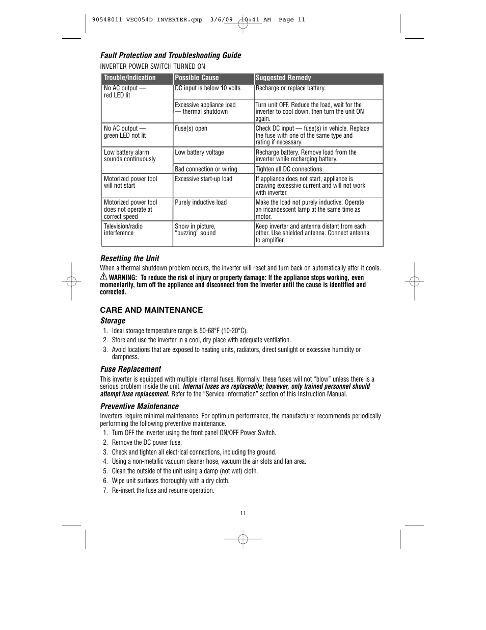 Vector VEC054D User Manual | Page 12 / 44