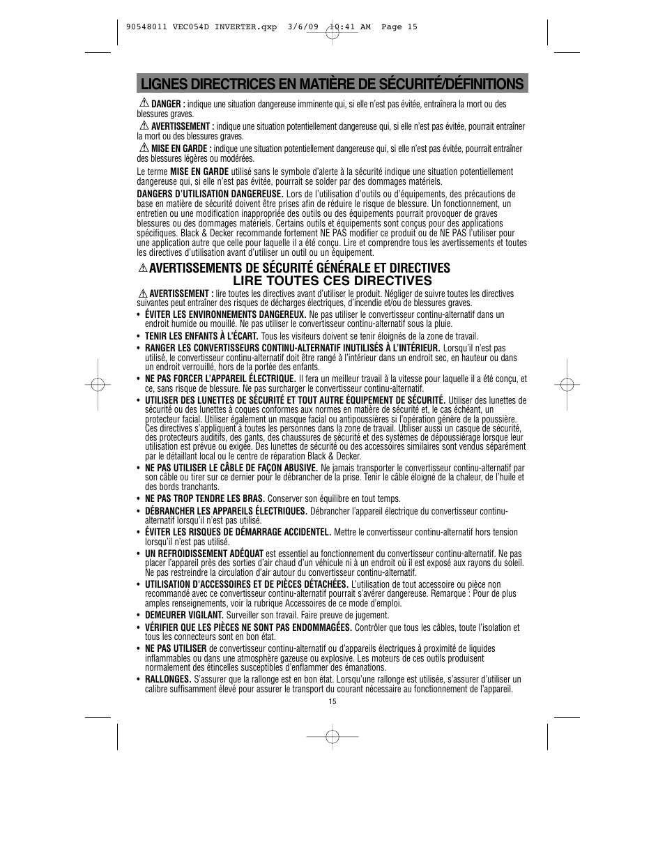 Vector VEC054D User Manual | Page 16 / 44