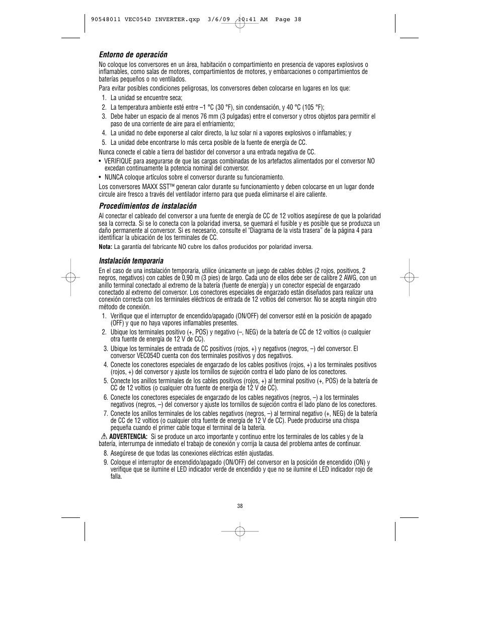 Vector VEC054D User Manual | Page 39 / 44