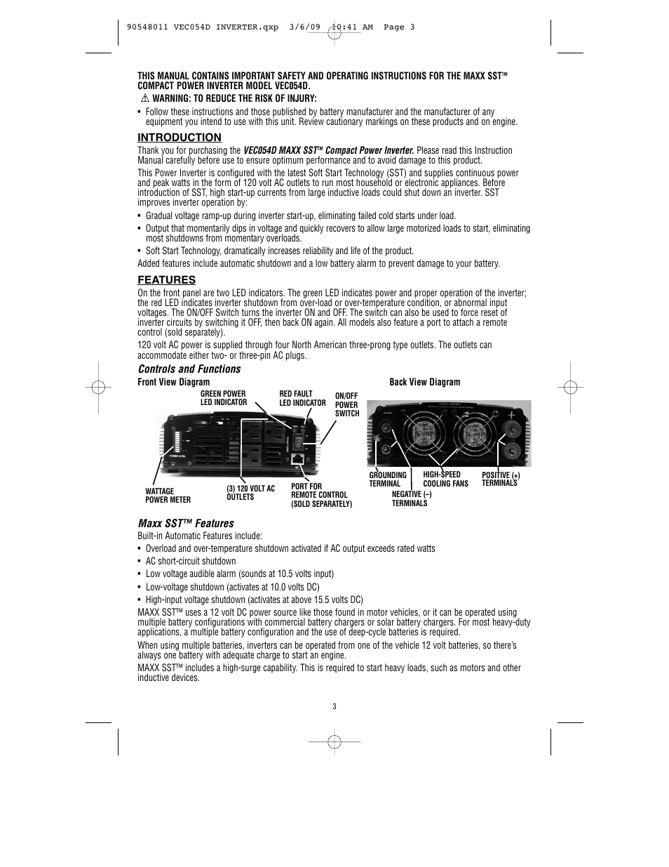 Vector VEC054D User Manual | Page 4 / 44