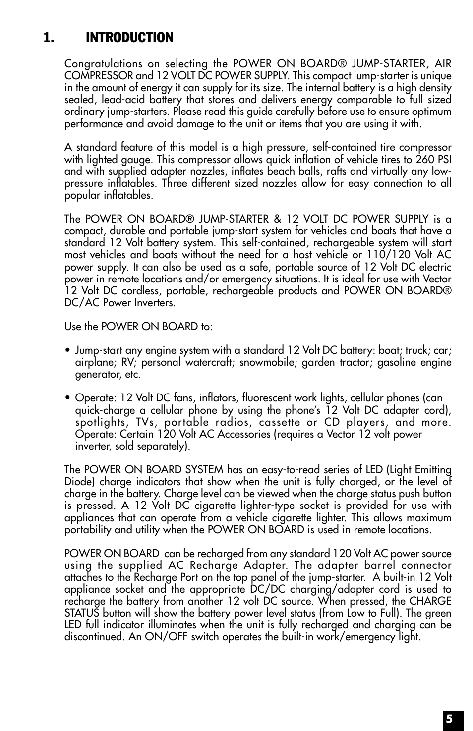 Introduction | Vector Power on Board VEC021STC User Manual | Page 5 / 16