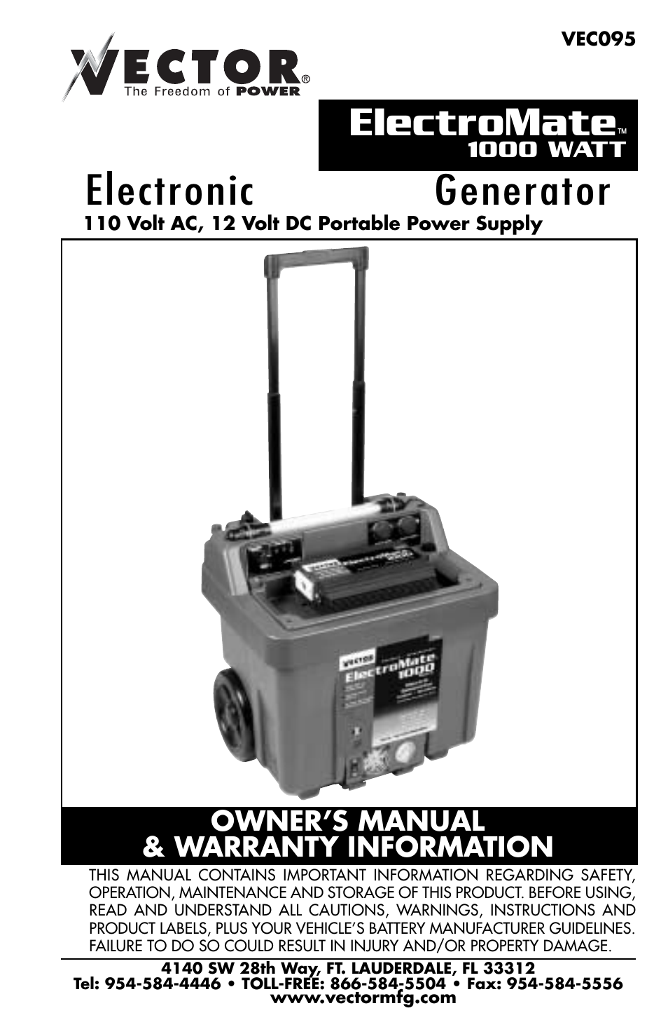 Vector ElectroMate VEC095 User Manual | 20 pages
