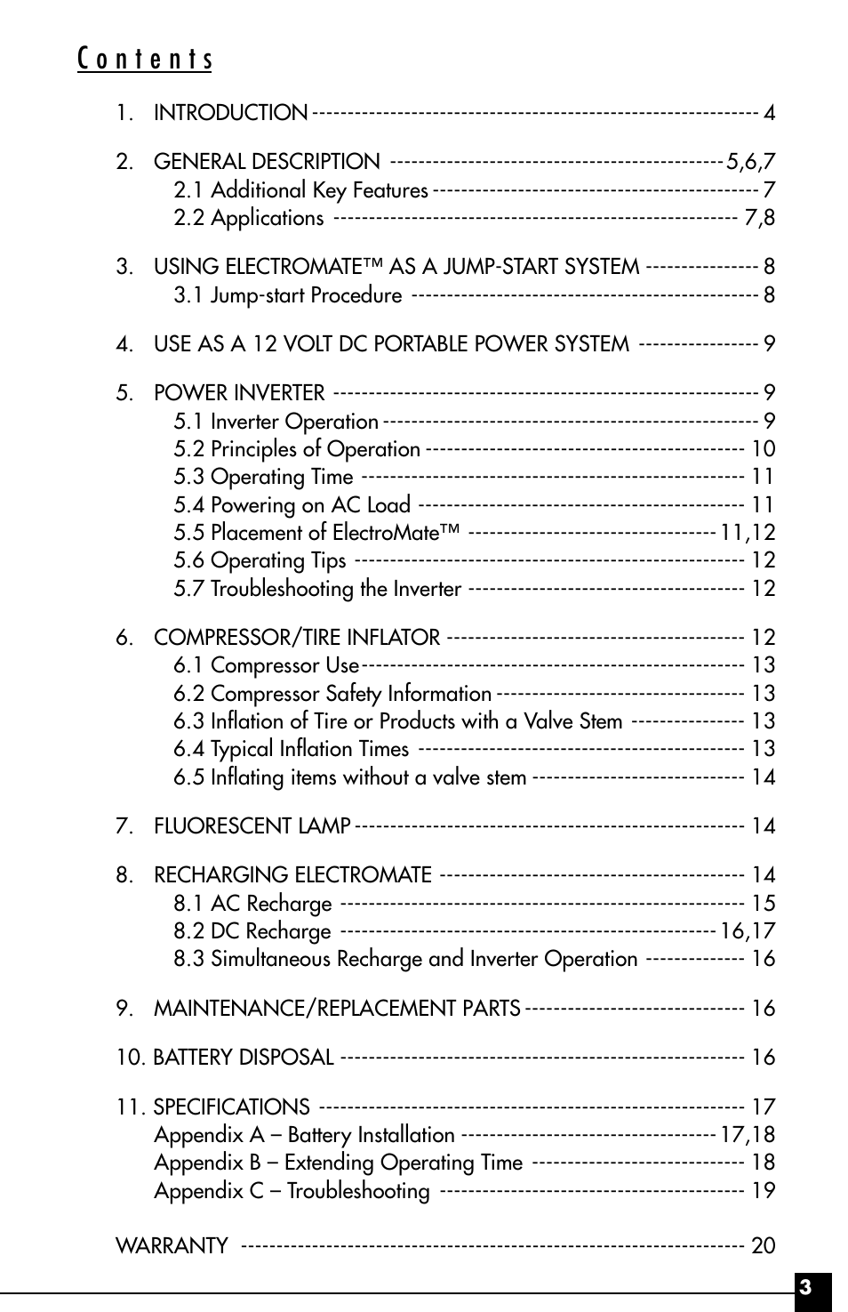 Vector ElectroMate VEC095 User Manual | Page 3 / 20