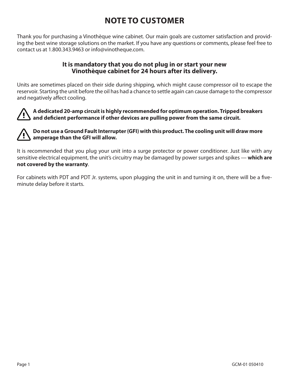 Vinothèque WhisperKOOL 2500 User Manual | Page 4 / 27