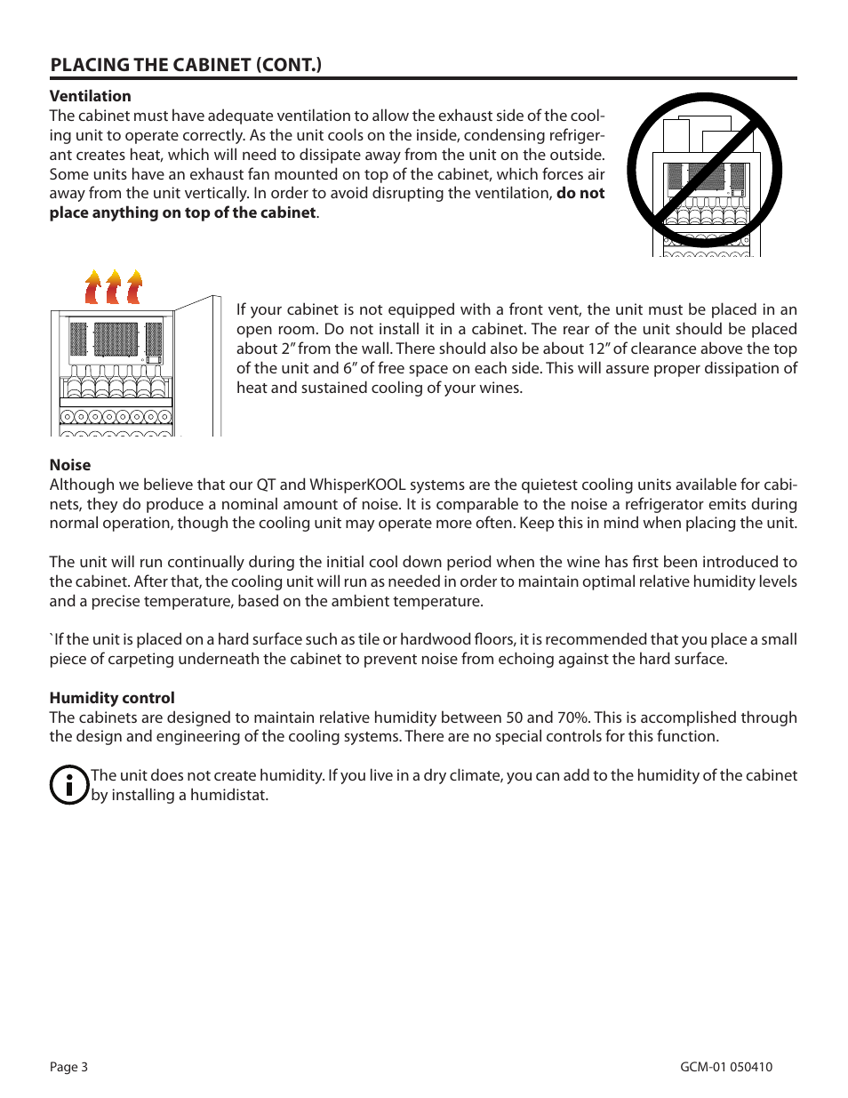Vinothèque WhisperKOOL 2500 User Manual | Page 6 / 27