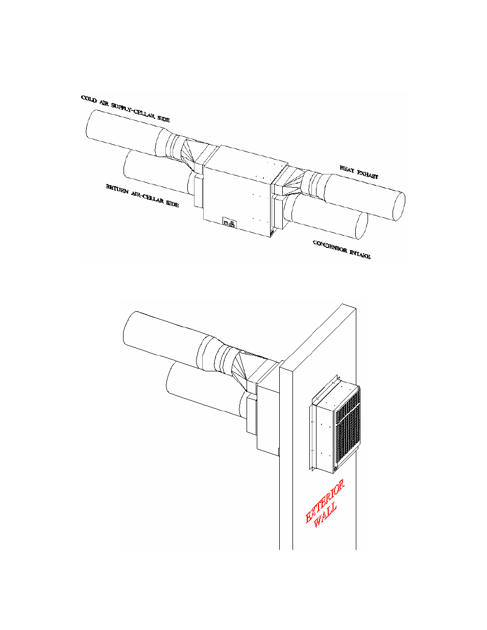 Standard ducted installation | Vinothèque Extreme 4000 Duct Kit User Manual | Page 8 / 11