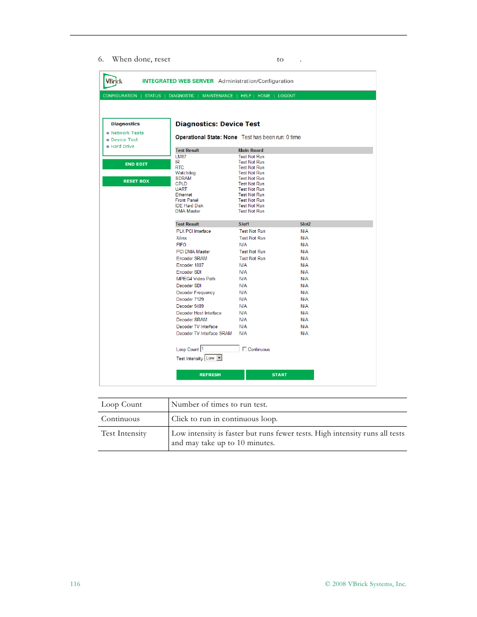 VBrick Systems VBRICK APPLIANCE VB6000 User Manual | Page 126 / 156