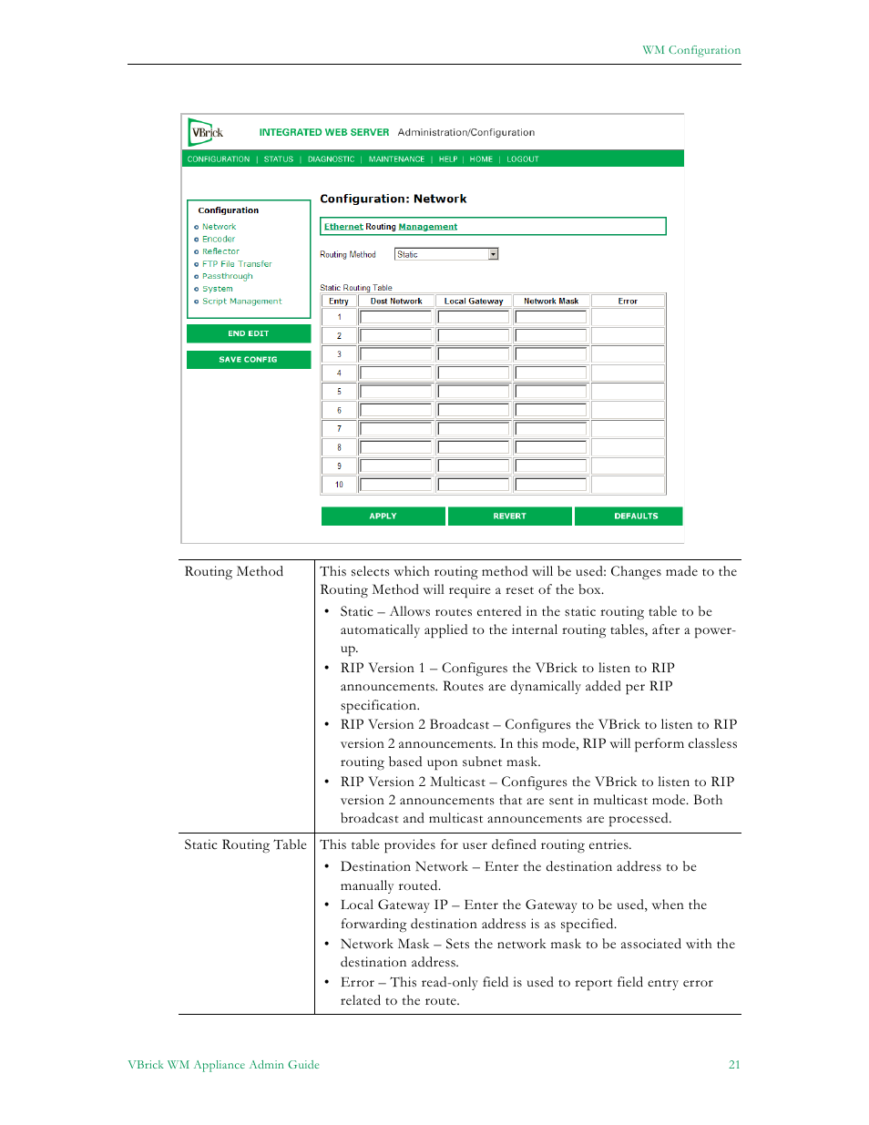 VBrick Systems VBRICK APPLIANCE VB6000 User Manual | Page 31 / 156
