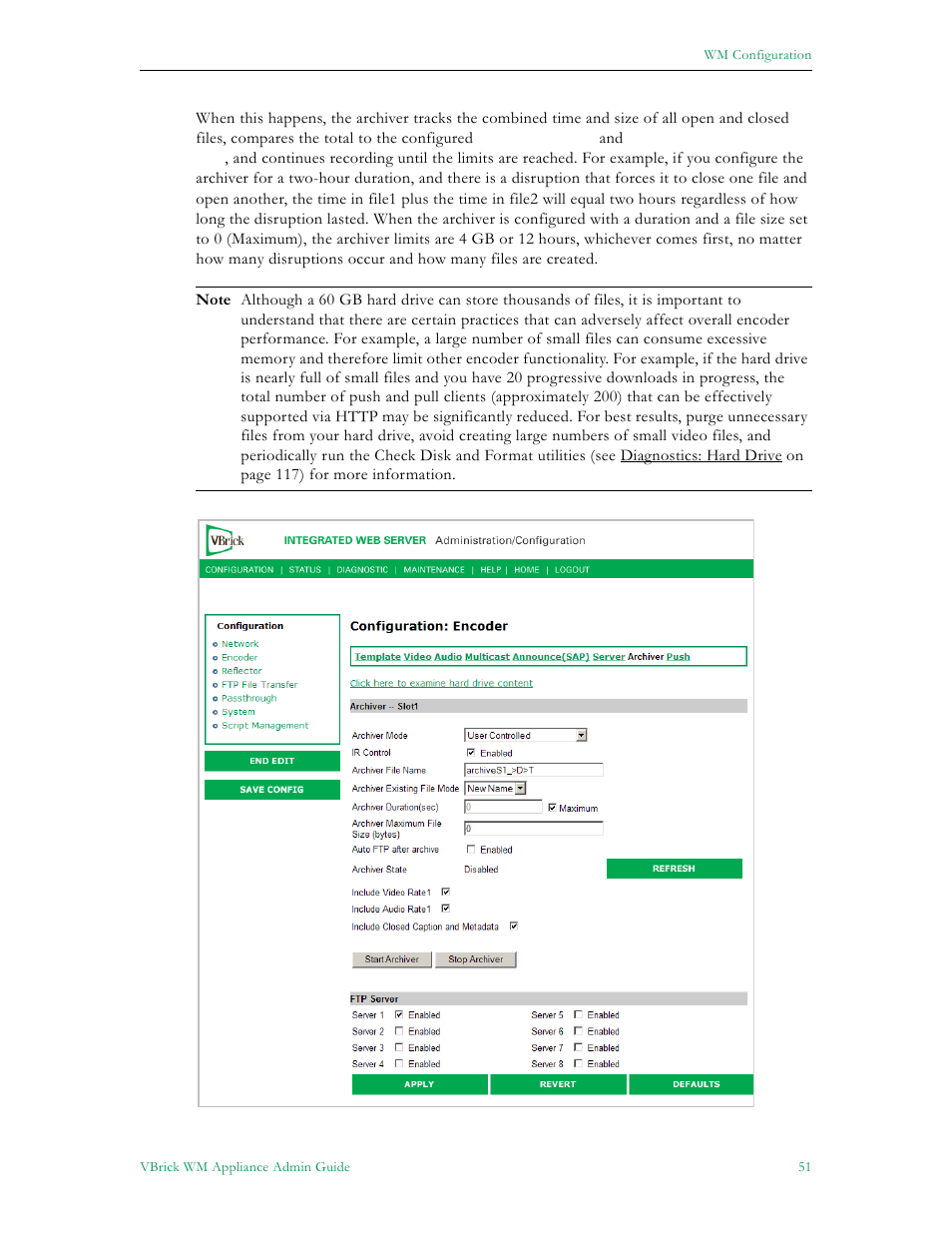 VBrick Systems VBRICK APPLIANCE VB6000 User Manual | Page 61 / 156