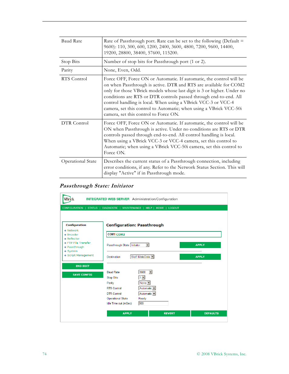 VBrick Systems VBRICK APPLIANCE VB6000 User Manual | Page 84 / 156