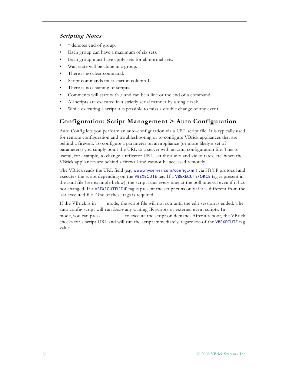 VBrick Systems VBRICK APPLIANCE VB6000 User Manual | Page 96 / 156