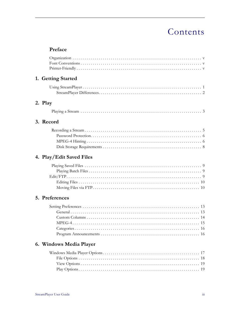 VBrick Systems StreamPlayer v4.4 User Manual | Page 3 / 32