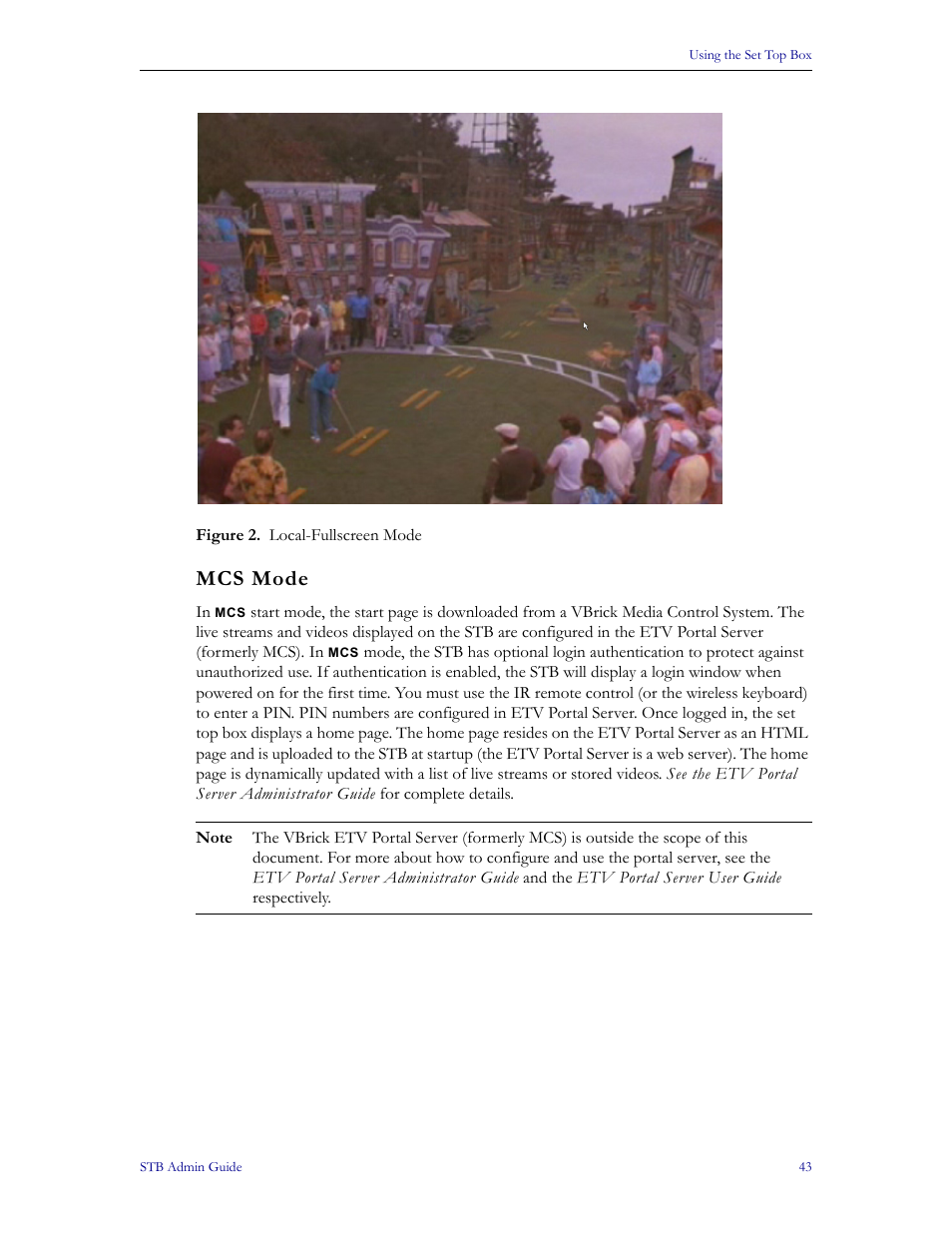 Mcs mode | VBrick Systems MPEG-1 User Manual | Page 49 / 58