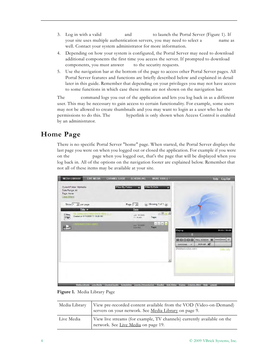 Home page | VBrick Systems ENTERPRISE MEDIA SYSTEM V5.0 User Manual | Page 10 / 76