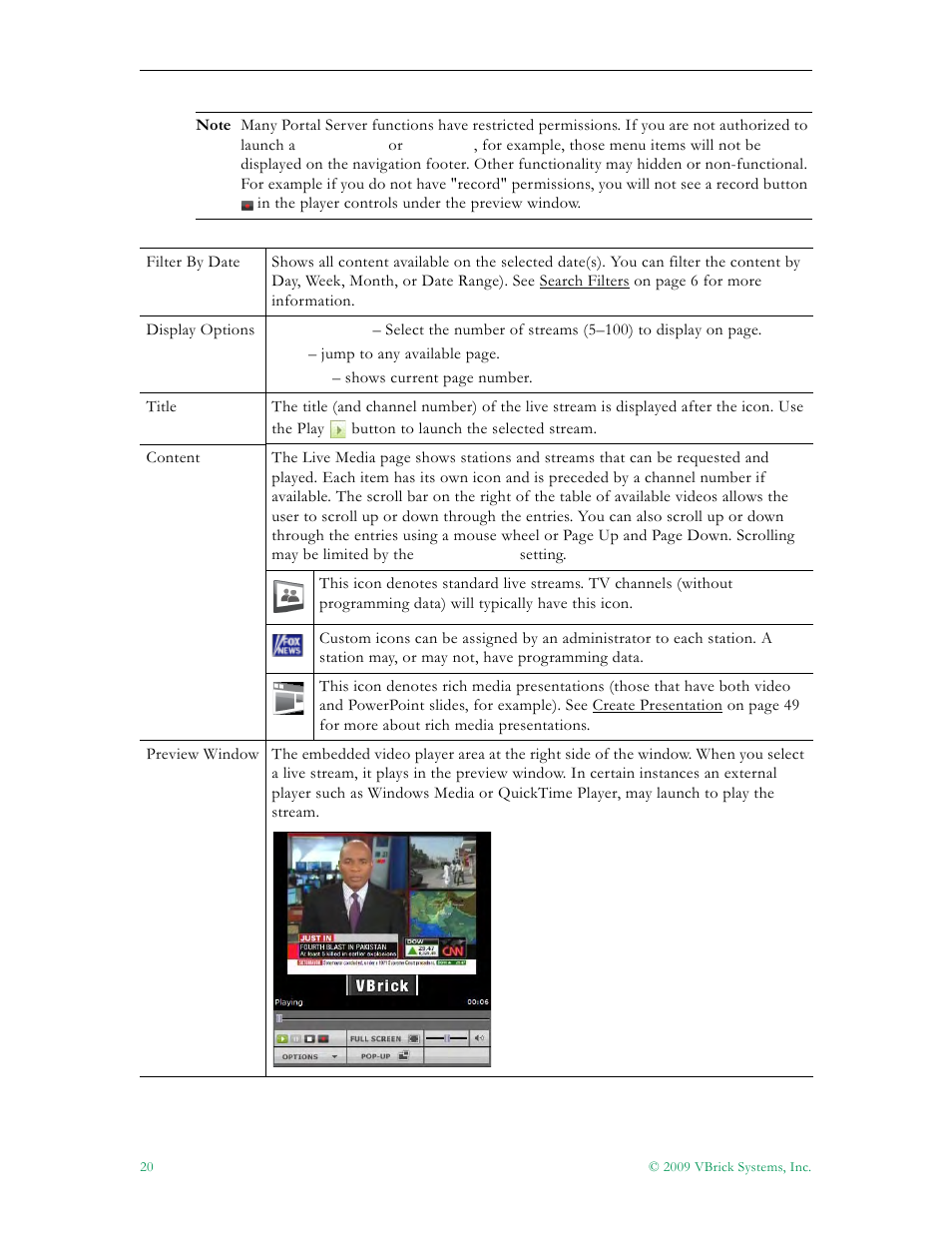 VBrick Systems ENTERPRISE MEDIA SYSTEM V5.0 User Manual | Page 26 / 76