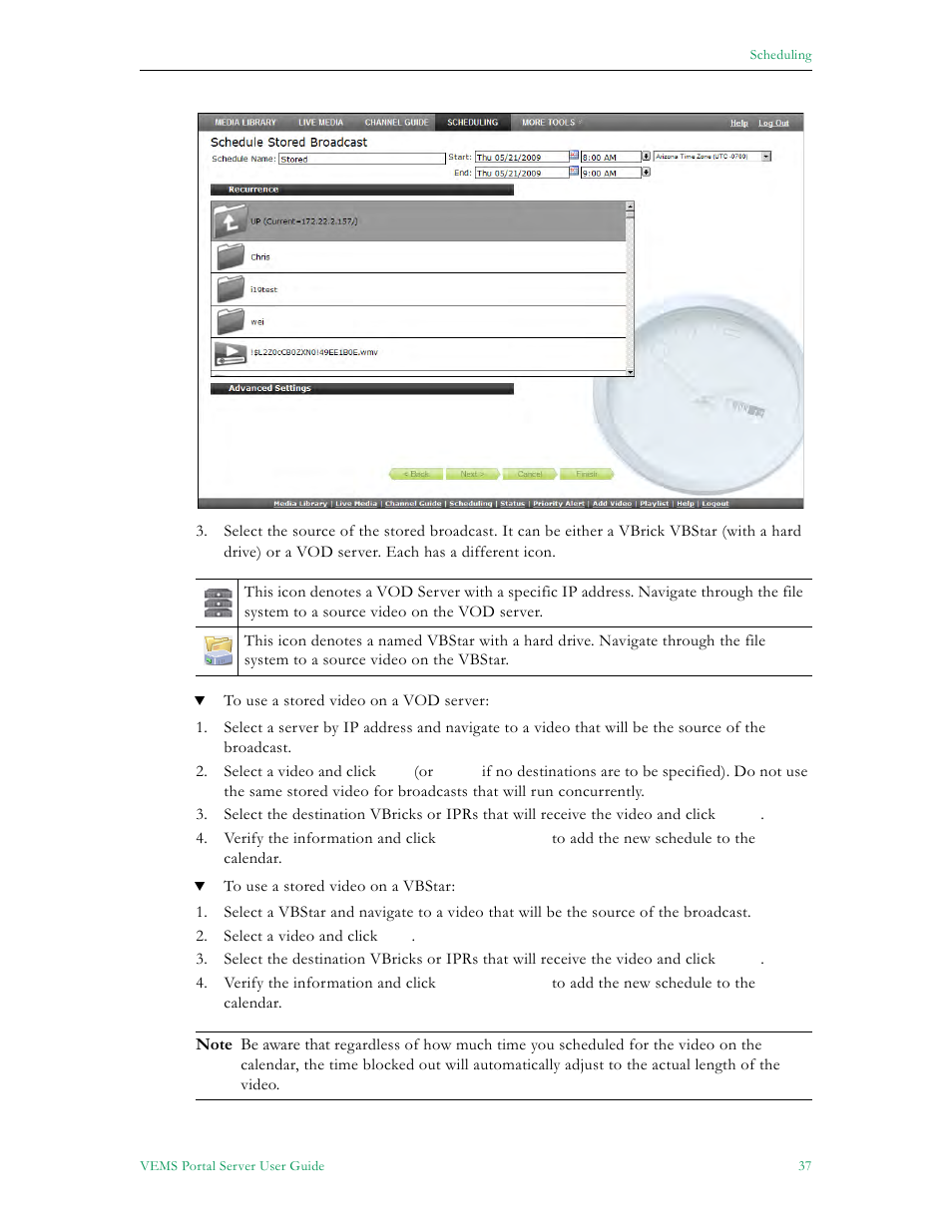 VBrick Systems ENTERPRISE MEDIA SYSTEM V5.0 User Manual | Page 43 / 76