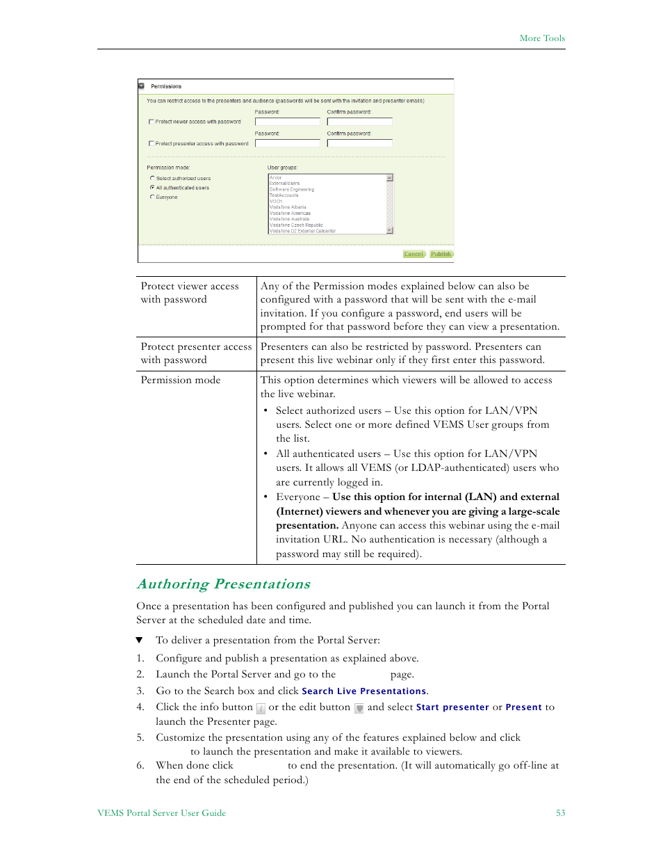 Authoring presentations | VBrick Systems ENTERPRISE MEDIA SYSTEM V5.0 User Manual | Page 59 / 76