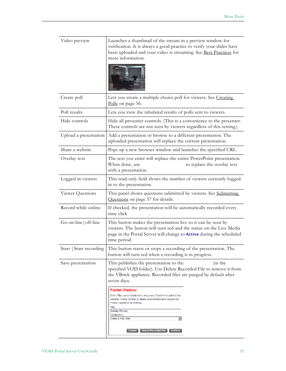 VBrick Systems ENTERPRISE MEDIA SYSTEM V5.0 User Manual | Page 61 / 76