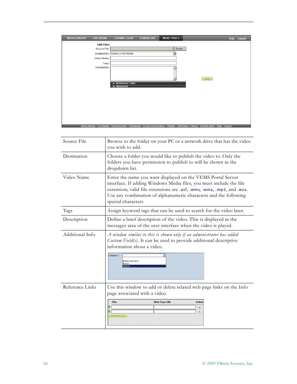 VBrick Systems ENTERPRISE MEDIA SYSTEM V5.0 User Manual | Page 72 / 76