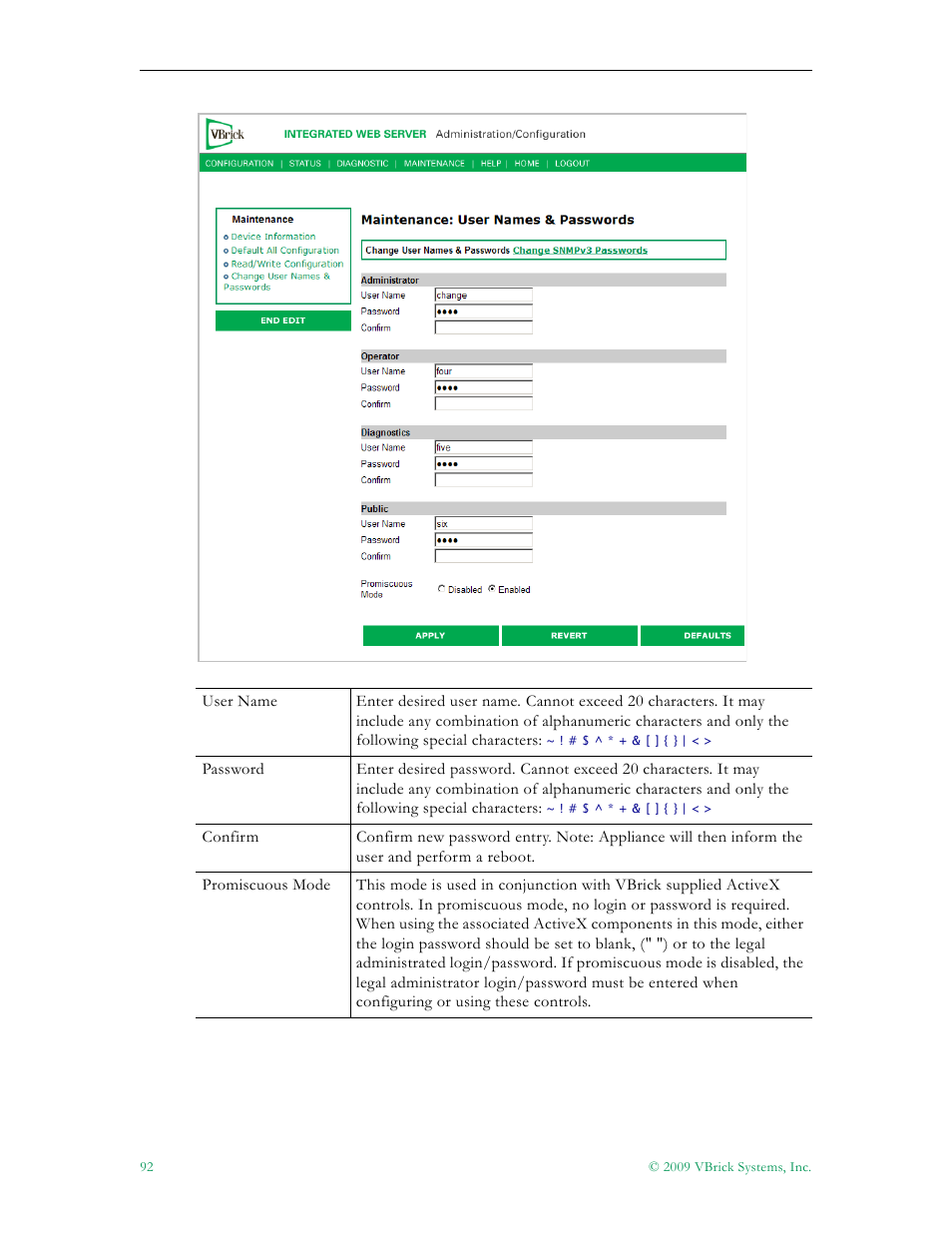 VBrick Systems VB5000 User Manual | Page 100 / 124