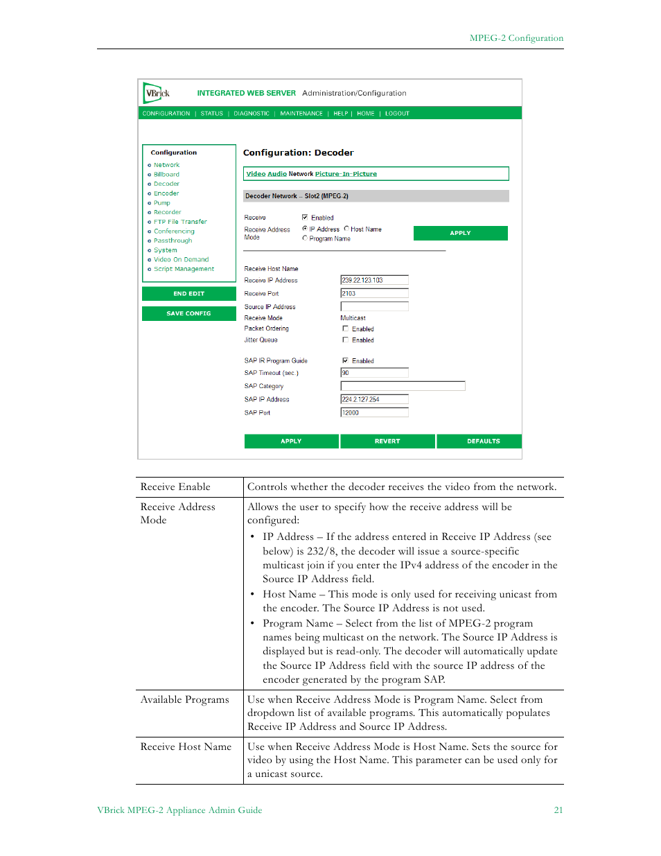 VBrick Systems VB5000 User Manual | Page 29 / 124