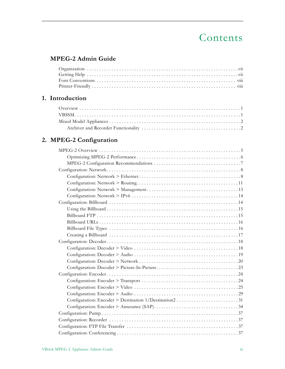 VBrick Systems VB5000 User Manual | Page 3 / 124