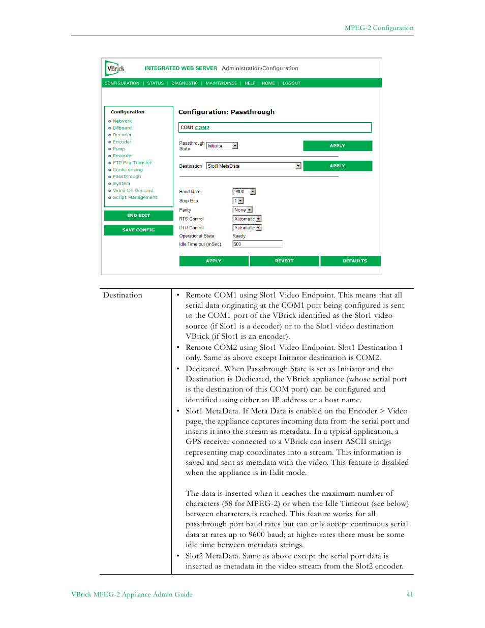 VBrick Systems VB5000 User Manual | Page 49 / 124