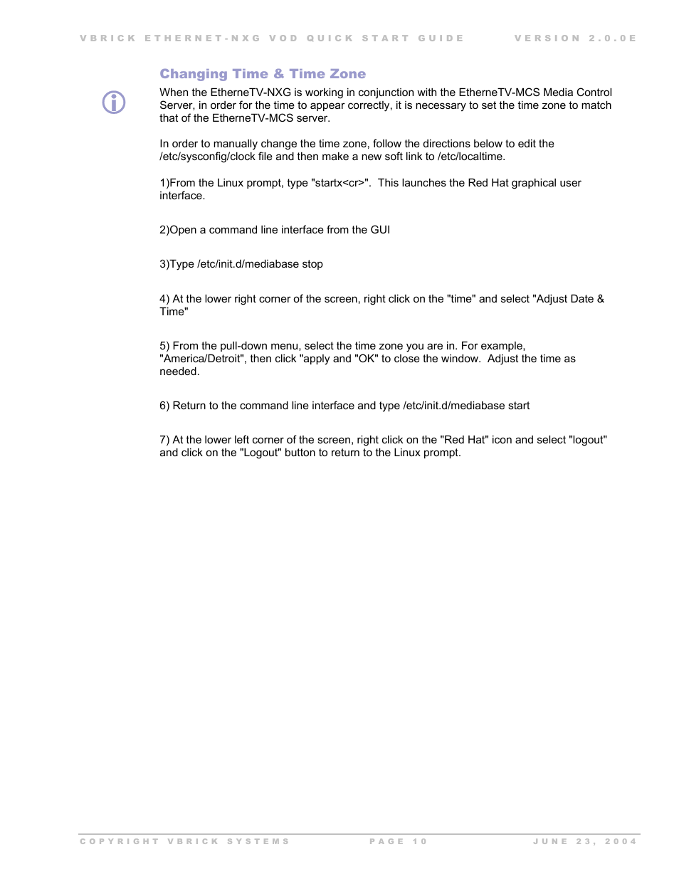 VBrick Systems EtherneTV-NXG 2 User Manual | Page 10 / 21