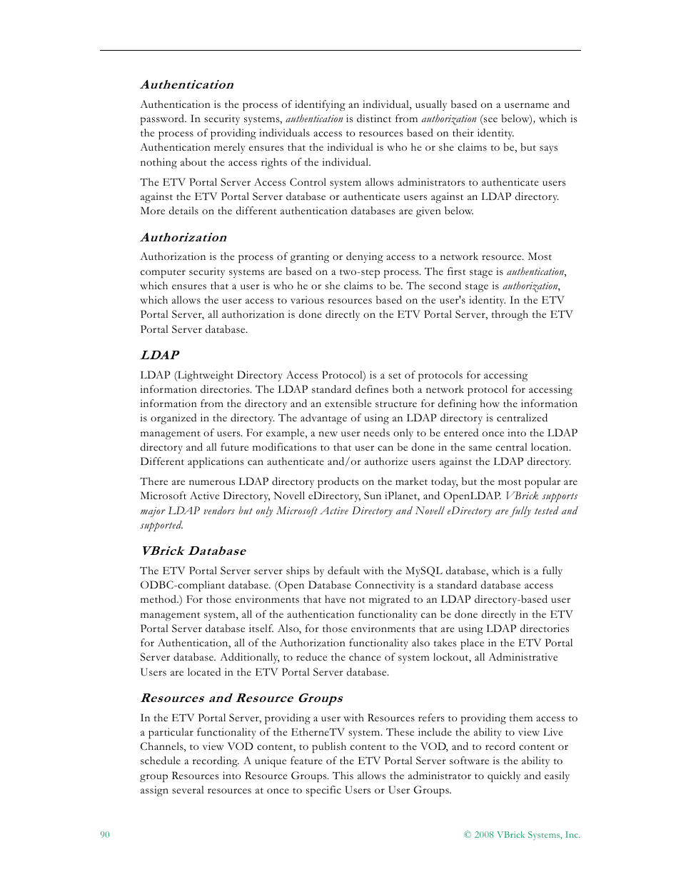 VBrick Systems Portal Server ETV v4.2.1 User Manual | Page 102 / 180