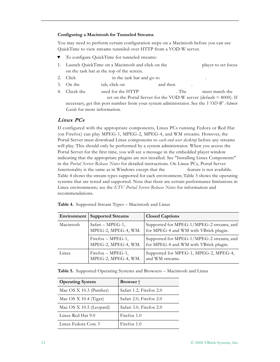 Linux pcs | VBrick Systems Portal Server ETV v4.2.1 User Manual | Page 24 / 180