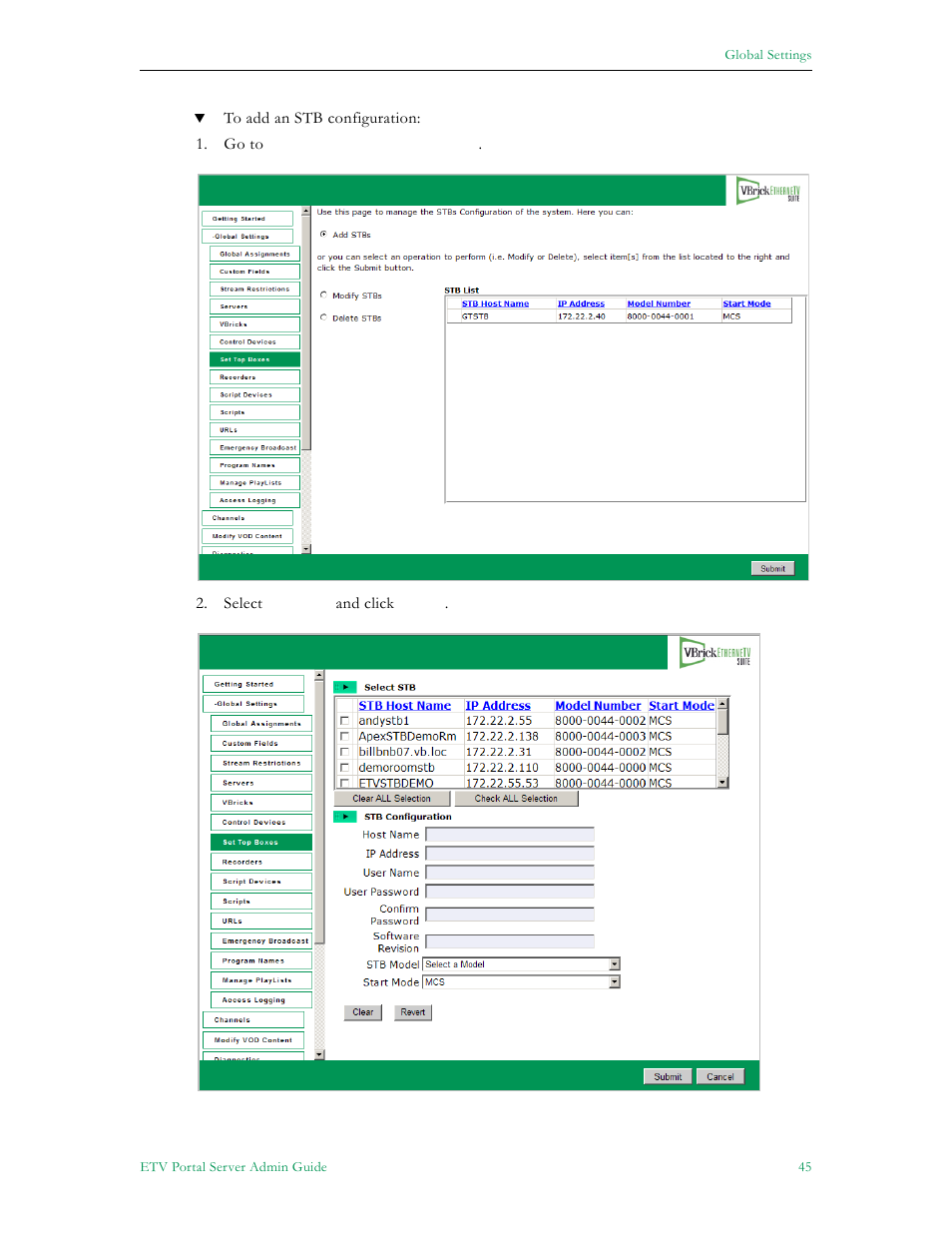 VBrick Systems Portal Server ETV v4.2.1 User Manual | Page 57 / 180