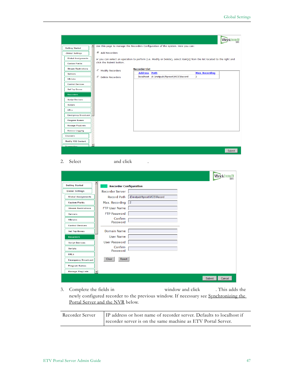 VBrick Systems Portal Server ETV v4.2.1 User Manual | Page 59 / 180