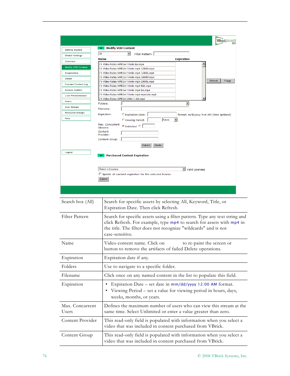 VBrick Systems Portal Server ETV v4.2.1 User Manual | Page 88 / 180