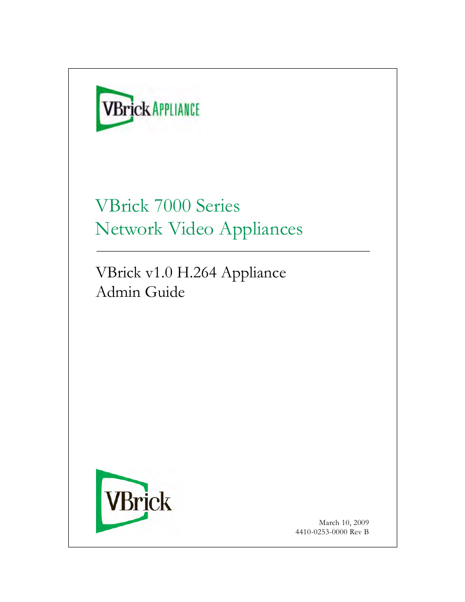 VBrick Systems 7000 User Manual | 76 pages